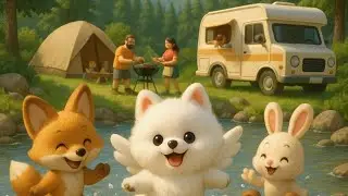 🌲Cute Dog Nursery Rhymes Fun Hindi Rhymes with Cute Puppy!Forest Adventures Begin! 🌲