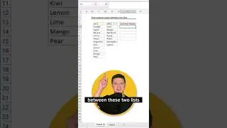 Find Common Values Between Two Lists In Excel