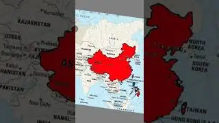Drawing Taiwan and China Flags on The World Map #maps #art #flags #china #taiwan #world #countries