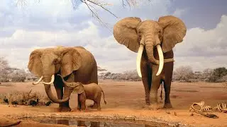 Africa Elephant 8K ULTRA HD Relaxing Music And Nature Sounds