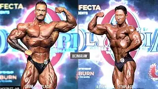 Cbum (1st Place) VS Jaehun Park (15th Place) Comparison at Mr. Olympia #cbum #olympia
