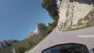 Balade en moto DUCATI Monster 1200s (col de l'espigoulier)