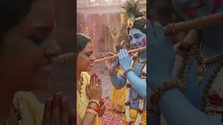 Playing with colors, playing with gulal # Holi hymns of Kanha ji #🙏👍