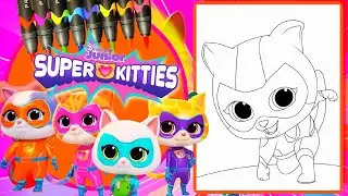 Coloring Buddy| Disney Junior Super Kitties Coloring Pages ⭐️
