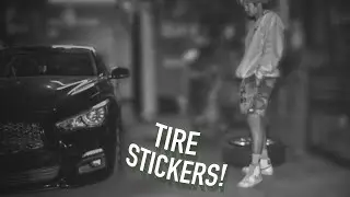 TIRE STICKERS on Q50 are BEAST! | cleaning up the wheels