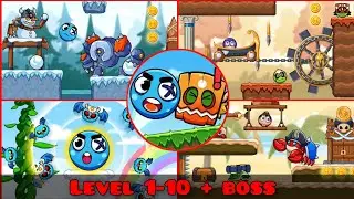 Ball V - Red Boss Challenge Level 1-10 + boss