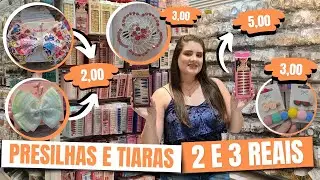 PRESILHAS E TIARAS BARATAS NA 25 DE MARÇO - LOJA DANILO BIJOUTERIAS NO BOLSÃO DE COMPRAS