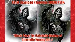 P.A.M. Diamond Paintings SNEAK PEEK: &ldquo;Ghost Face&rdquo; by Gaby Healey of Gabrielle Healey Art &copy;