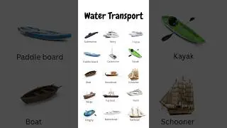 Water Transport Name in English | Learn Vehicles Name #shorts