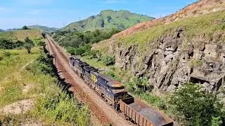 MRS - Especial trens de minério no pátio do Guandú.