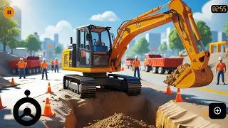 Tunnel construction 🏗️🚧 simulation game 🎮 play// construction simulation game part 55//