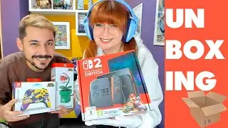 UNBOXING NINTENDO SWITCH 2 MARIO KART WORLD + ACCESORIOS CON CARNI 🎮📦 | En directo