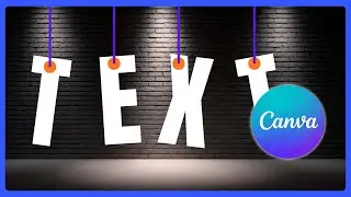 Как создать эффект висячего текста в Canva