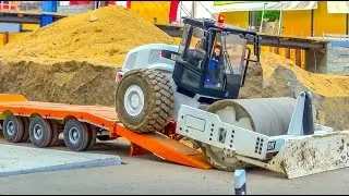 RC truck heavy transport of a roller!