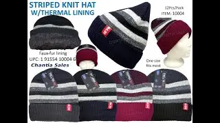 WINTER HAT - KNIT W/THERMAL LINING