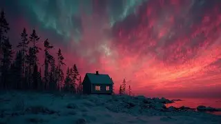 Безмятежный зимний гитарный поток: расслабляющая акустическая теплая атмосфера