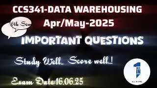 CCS341-Data Warehousing Important Questions|Apr/May2025|For anna university Students.#annauniversity