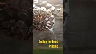 celling fan hand winding || 14+14 celling fan winding data #shorts