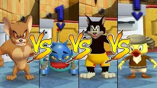 Tom and Jerry in War of the Whiskers HD Monster Jerry Vs Robot Cat Vs Butch Vs Duckling (Master CPU)