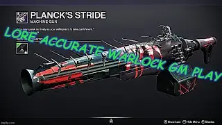 Lore Accurate Warlock GM (Planck's Stride Crafting Glitch)
