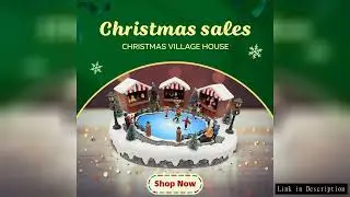 Christmas Glow Snowhouse Village Resin Animated Ice Rink Novel Christmas Home Decora for Tabletop Ta