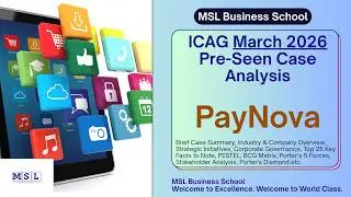 ICAG March 2026 Pre-Seen (PayNova) Analysis || MSL Business School