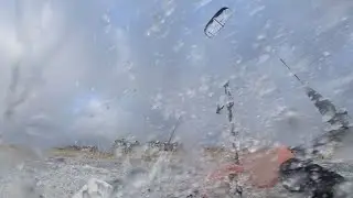 Storm Franklin 💨 Kitesurfing & Kiteloops 🪁 3th storm in 6 days 📍 Egmond aan Zee - The Netherlands