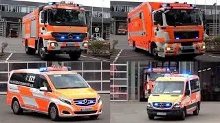 [Großeinsatz in Frankfurt] Sechs Fahrzeuge der Feuerwache 1 auf Einsatzfart