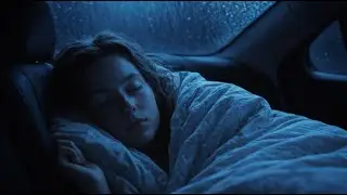 Fall Into Deep Sleep with Heavy Rain & Distant Thunder on Car at Night