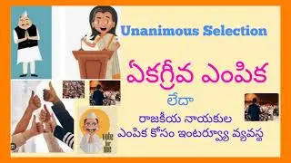 Unanimous Selection or Election or Interview system for Politicians / Q & A 