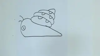 How to draw cartoon snail