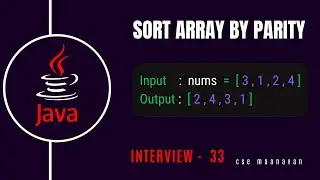 Sort Array By Parity | Optimal | Leetcode : 905 | Java