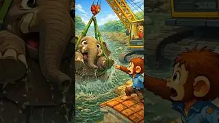 Kya Hathi Bach Payega ?? #Shorts #monkeystory #rescue