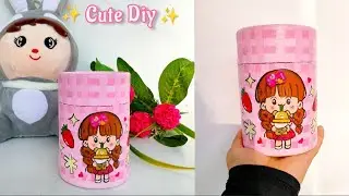 Cute Craft for Valentine's Day Special / Waste Jaar Decoration Ideas / DIY Organizer