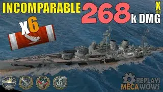 Incomparable 6 Kills & 268k Damage | World of Warships Gameplay