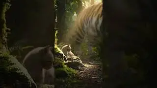 hero cat saves kitten