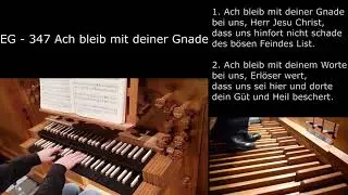 EG 347 - Ach bleib mit deiner Gnade (Orgels&auml;tze mit Liedtext)