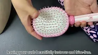Patent 2in1 Cute Girl Pink Air Cushion Detangle Brush