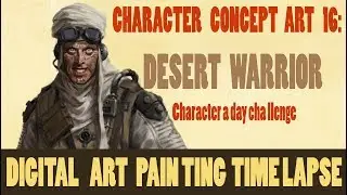 Digital Art Painting [Time Lapse]-Character Concept Art Design-16-Desert Warrior