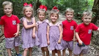 Sweet Home Sextuplets Courtney Waldrop take the kids on hike