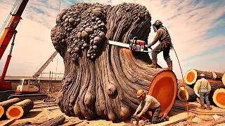 SO AMAZING - Young Carpenter Turns 100-Year-Old Tree Stump Into Giant Coffee Table!
