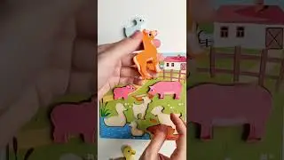Учим названия животных и их детёнышей (ферма) #детям #играем