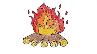 How to draw fire for kids | how to draw fire easy