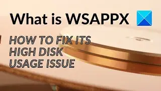 What is WSAPPX and how to fix its High Disk Usage Issue