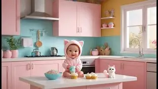 Baby Cat&rsquo;s New Year Kitchen Fun | Cooking Cat Cartoon | Kids Kitchen Animation