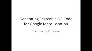 How to generate a Shareable QR Code for a Google Maps Location