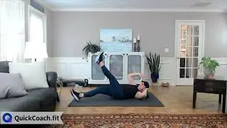 Bodyweight Alternating Toe Touch Crunch | Exercise Demo | Coaching Software | QuickCoach