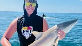 Offshore shark fishing Daytona Beach, shark Park on fire New Smyrna Beach with Captain Leon
