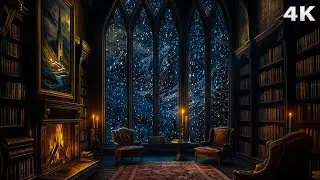 You Were Never Meant to Hear This | Snowfall at a Castle Library Fireplace