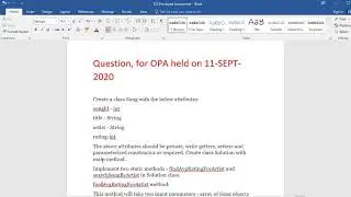 TCS Proctored assessment 11th September | Java program